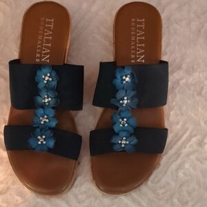 Great condition Italian Shoemakers Cork Wedge Sandals. Size7.